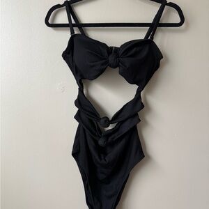 Aerie Black One Piece Cheeky Swimsuit